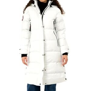Canada Weather Gear X Long quilted Maxi Parka Jacket Womens M White NWOT